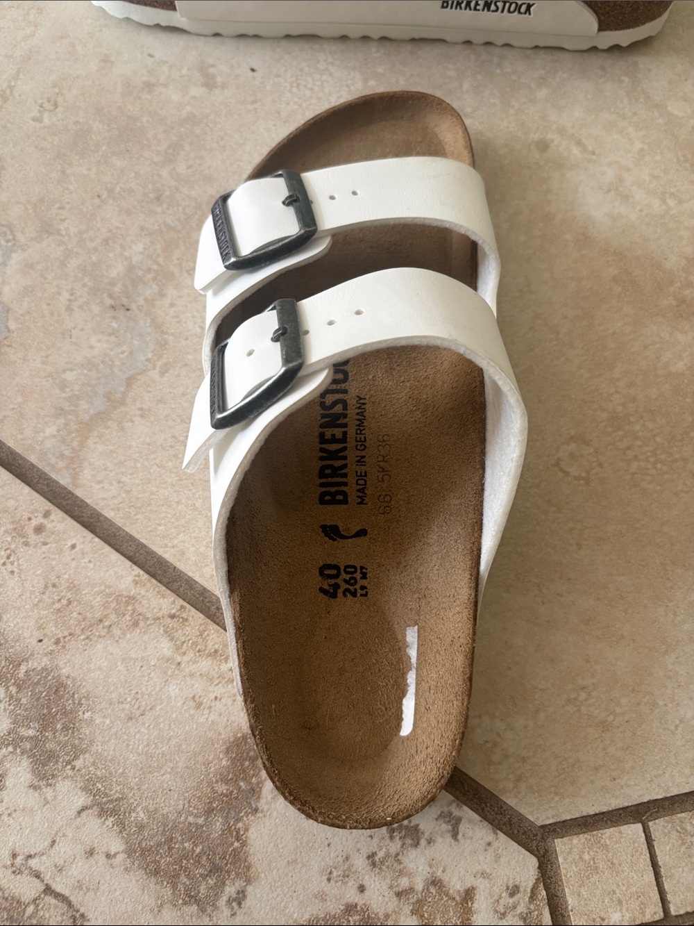 Birkenstock White Two-Strap EVA Slip-On Sandals - Picture 2 of 4